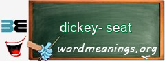 WordMeaning blackboard for dickey-seat